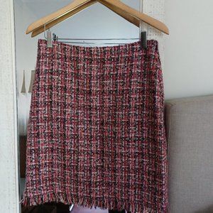 Talbots knee length classic boucle skirt